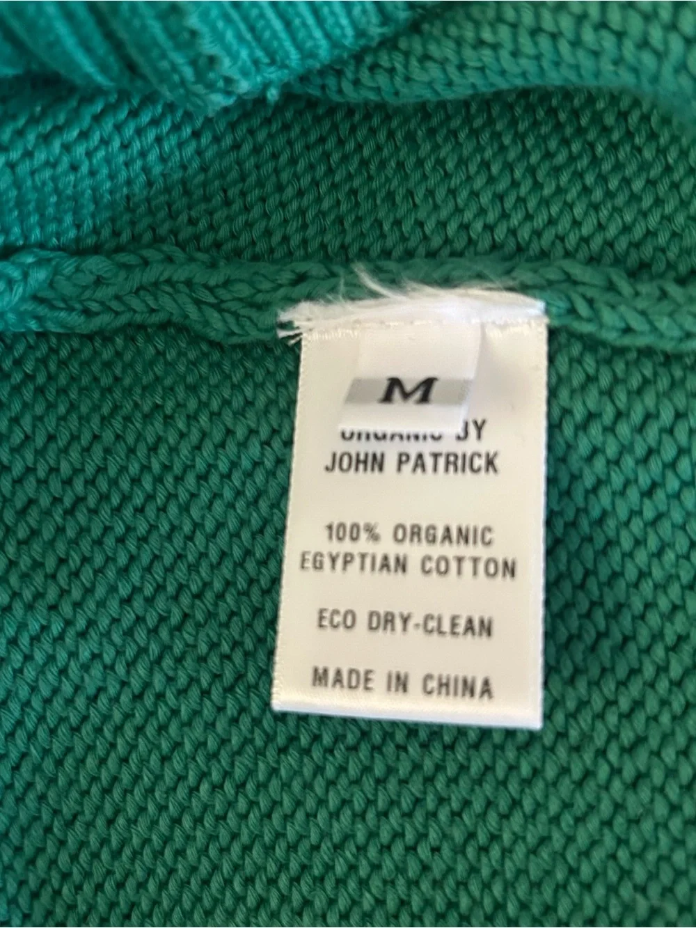 NWT Organic by John Patrick Green Crop Cardigan Sweater V-Neck